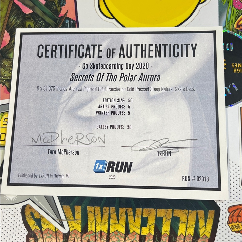 $350 Tara McPherson Secrets Of The Polar Aurora Skate Deck Archival Print GP 50 - Picture 5 of 5
